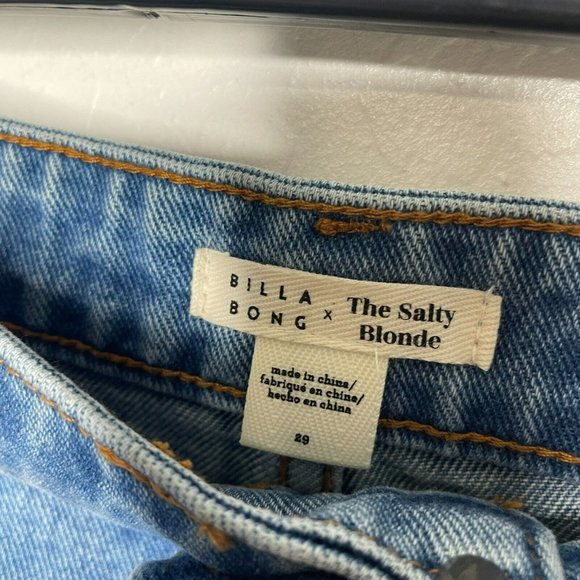 Billabong x Salty Blonde So Vibey Denim High Waisted Shorts - Picture 7 of 11